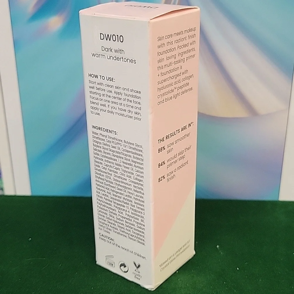 Joah Crystal Glow Peptide Infused Foundation New Sealed 30ml Bottle DW010